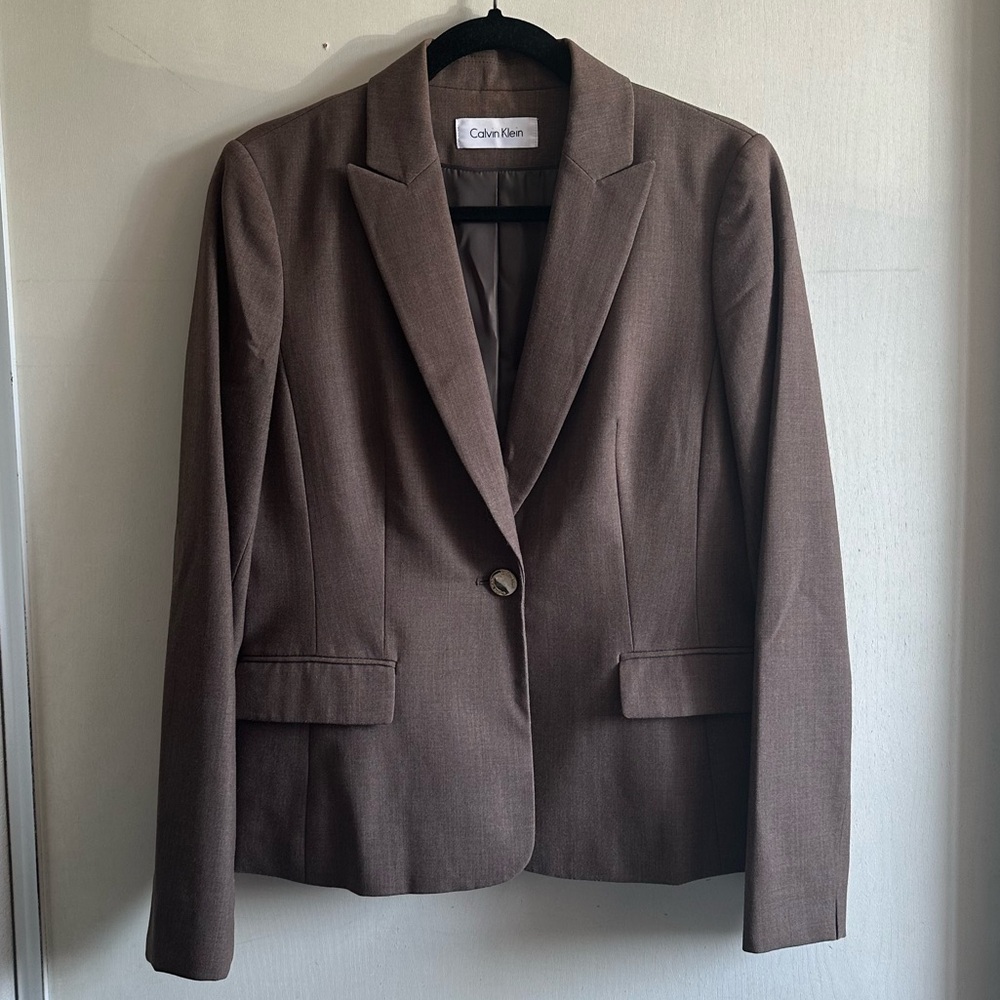Brown Calvin Klein blazer